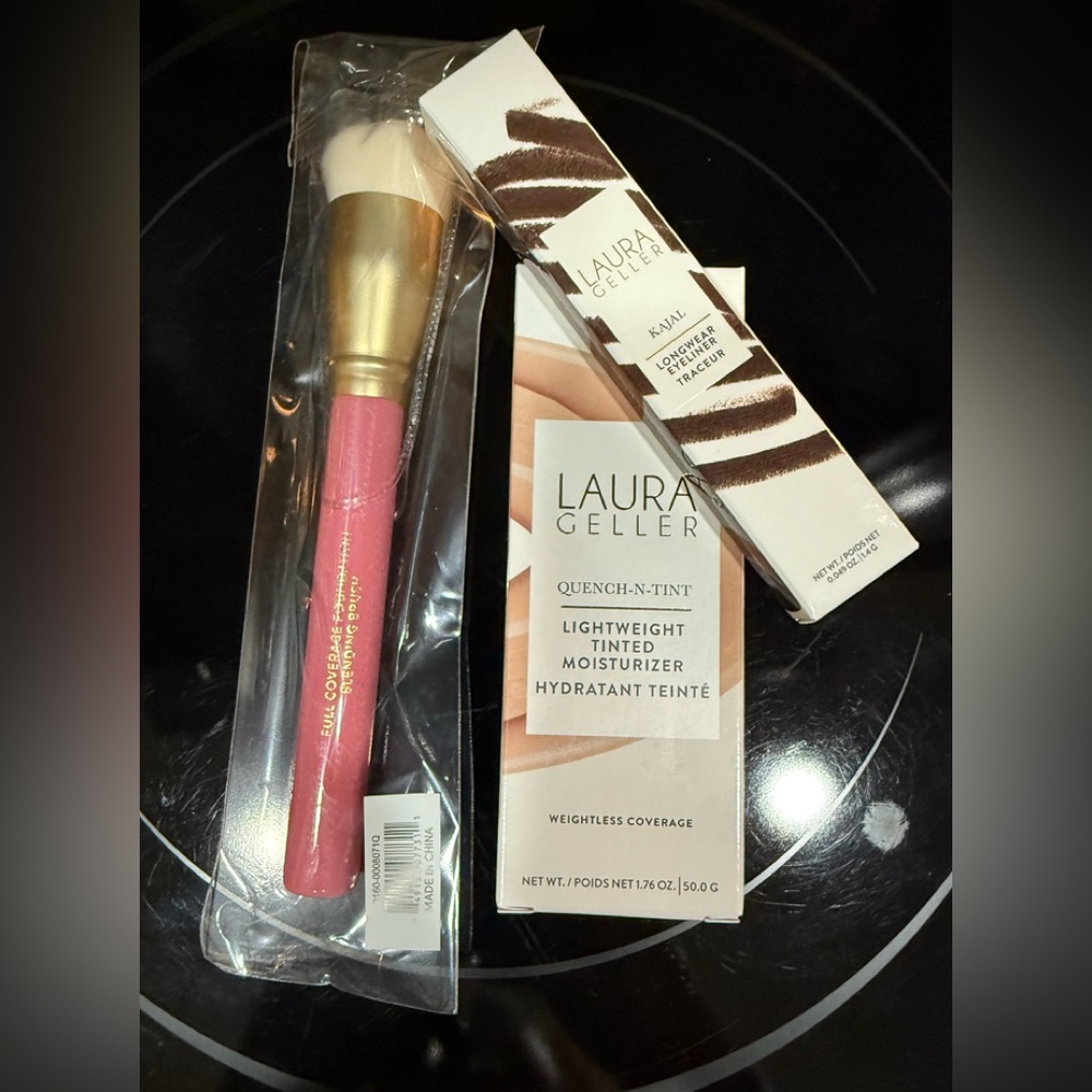 Laura Geller Quench-n-Tint Moisturizer, Blending Brush & Kajal Eyeliner